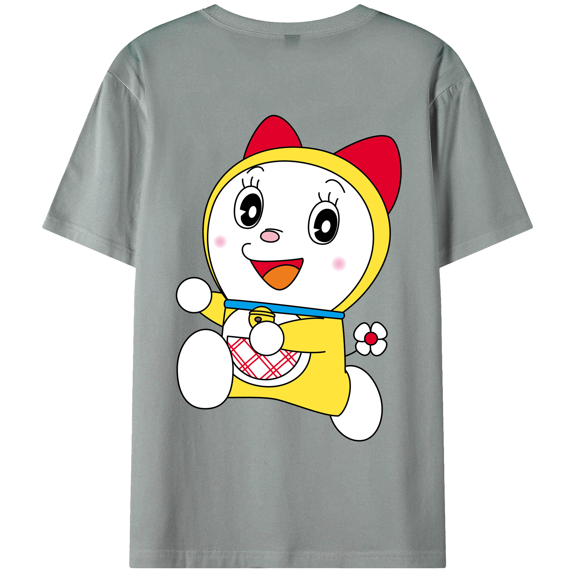 （画像用） ドラえもん ドラミ Doraemon Dorami 綿100％ メンズ半袖Tシャツ（バックプリント） 通気性